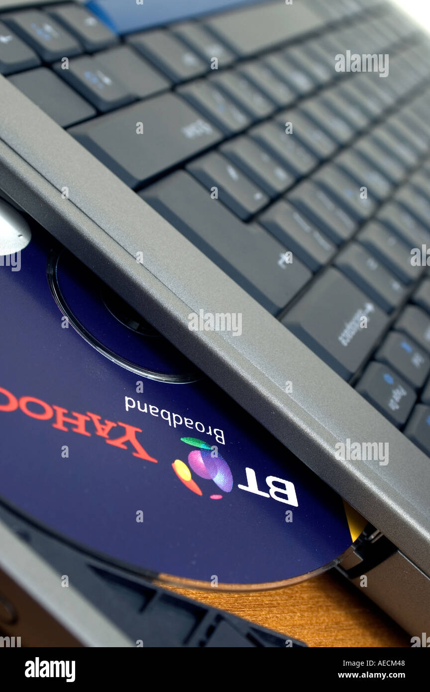 Installer disc for BT broadband service Stock Photo Alamy