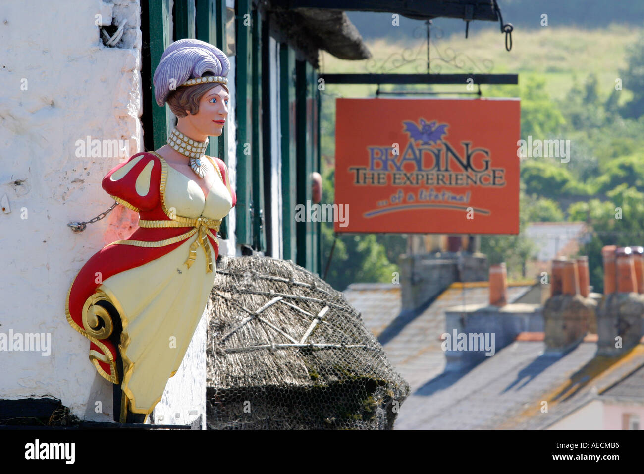 Brading Sign Brading Wax Museum Sign Isle of Wight England UK Stock Photo - Alamy
