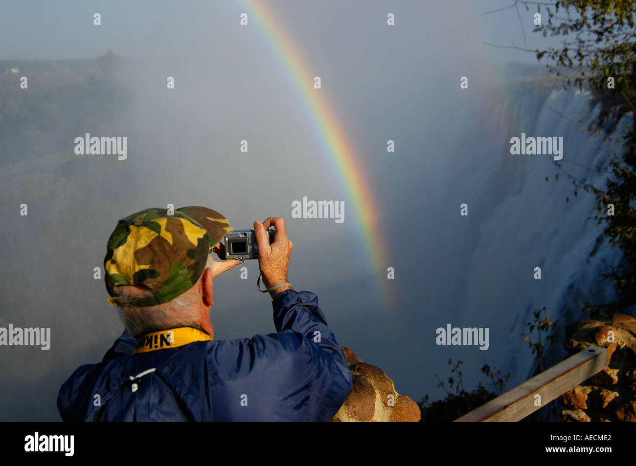 Zambian side of Victoria Falls Stock Photo