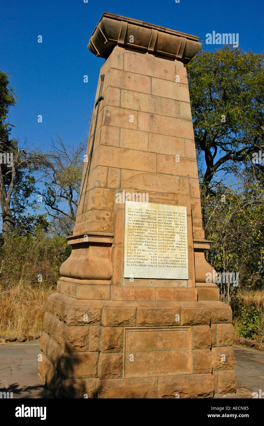 Memorial to the slain in World War 1 from Livingstone Zambia Stock Photo