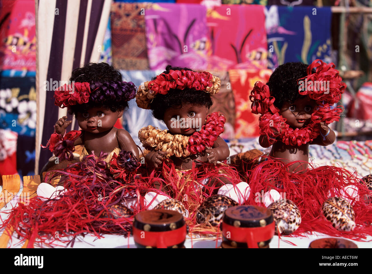 Vanuatu, Souvenirs, Local Dolls, Day Stock Photo