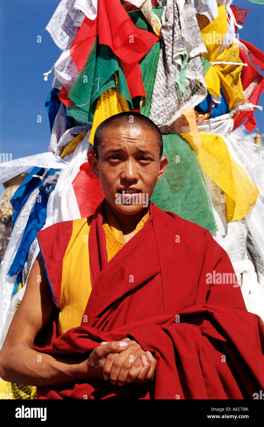 Tibet, Buddhist Monk, Day Stock Photo - Alamy