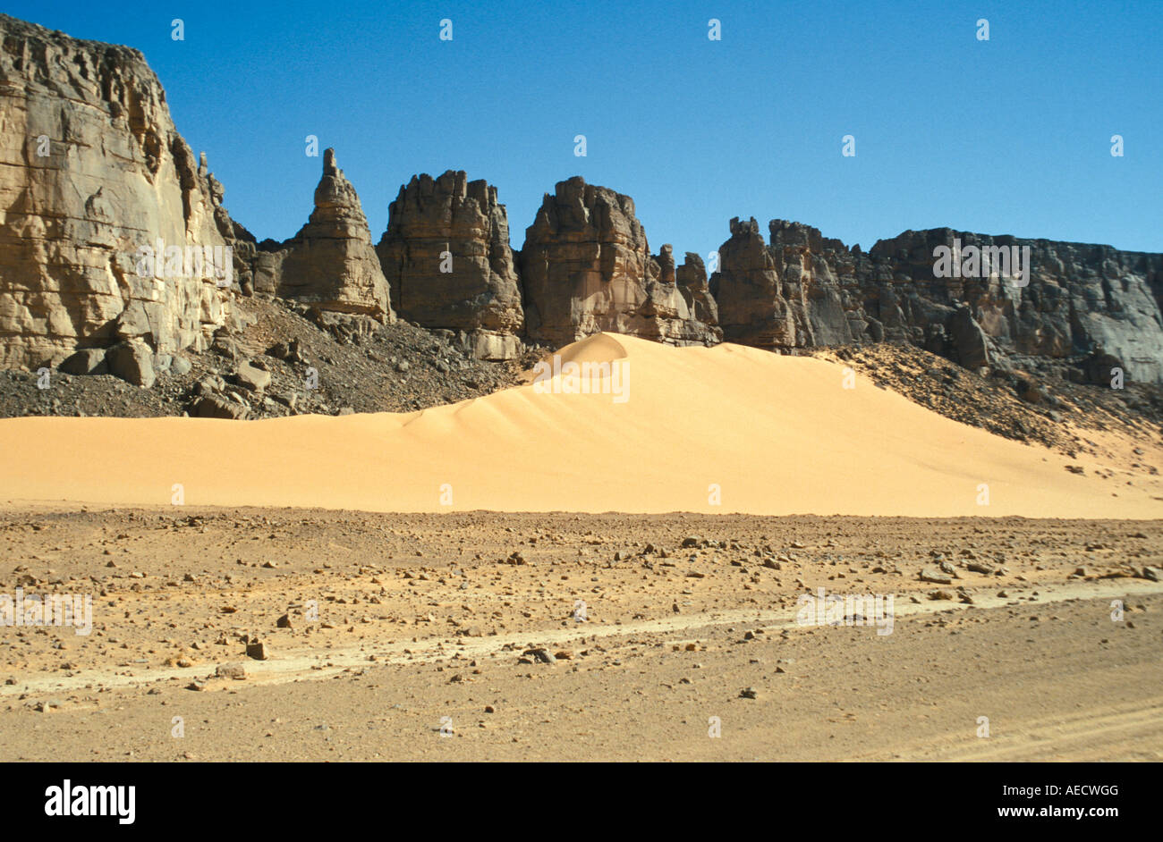Tadrart Acacus desert Sahara Lybia Stock Photo