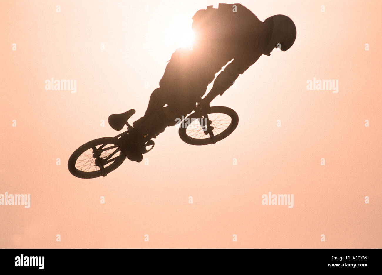jumping bike biker Stock Photo Alamy