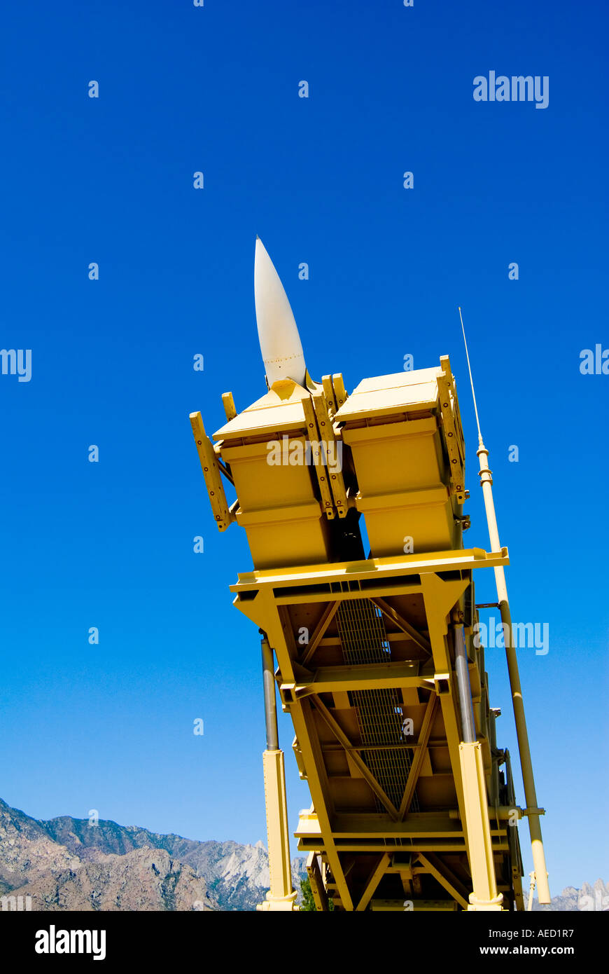 Patriot Missile Battery Launcher at White Sands Missile Museum in New Mexico Stock Photo