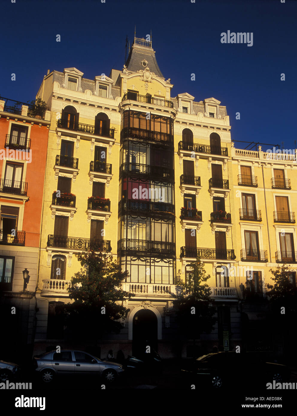 Traditional Buildings from early 20th century, Madrid 2006 Stock Photo