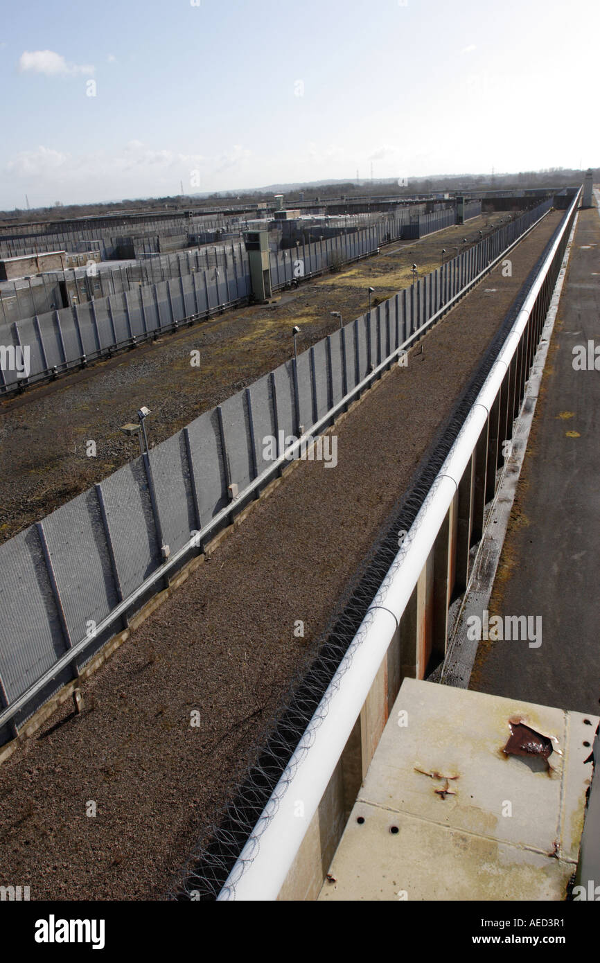 Perimeter wall at the Maze Prison, H Blocks, outside Belfast. Northern Ireland Stock Photo