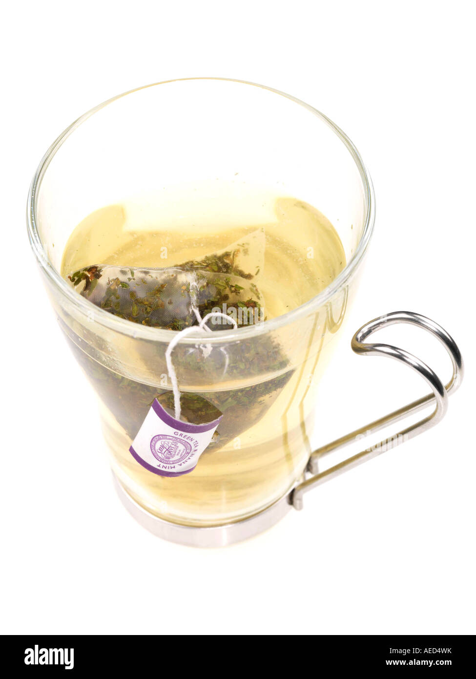 Green Tea with Nana Mint Stock Photo
