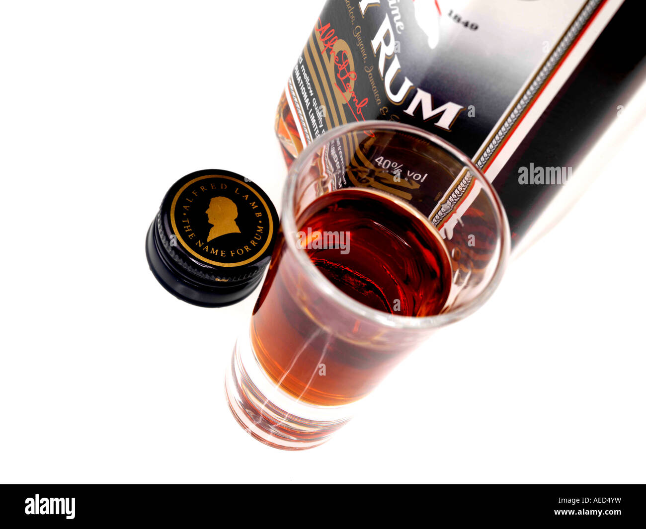 Bottle of Rum Stock Photo Alamy