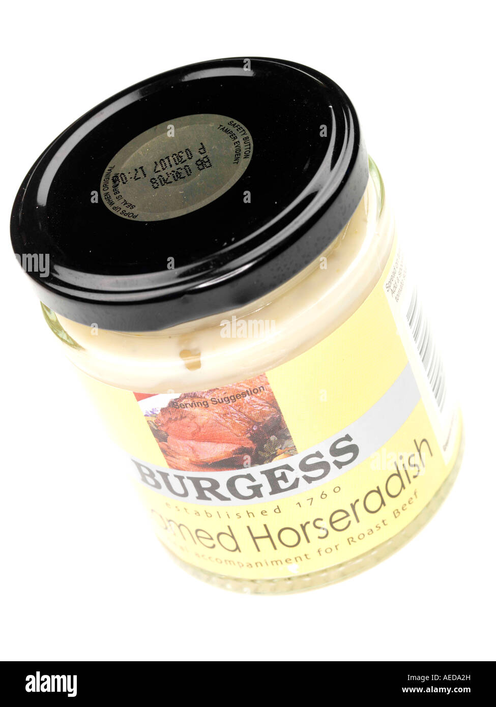 Creamed horseradish jar sauce condiment hires stock photography and