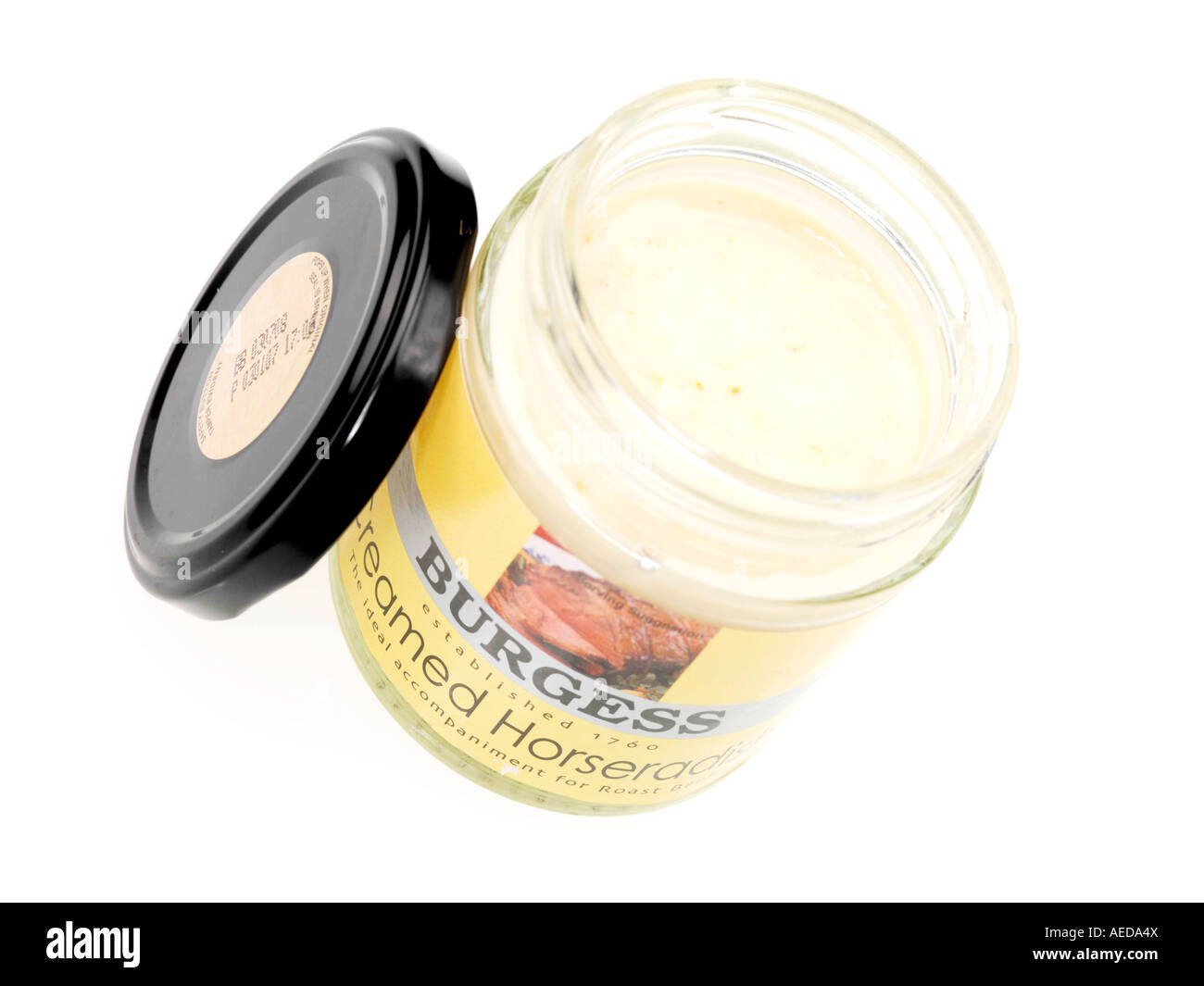 Creamed horseradish jar sauce condiment hires stock photography and