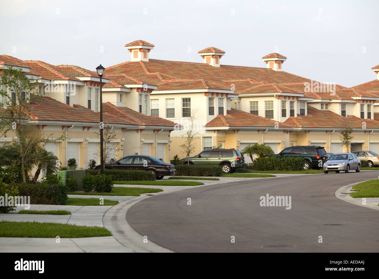typical gated housing in wealthy area of Naples Florida Stock Photo Alamy