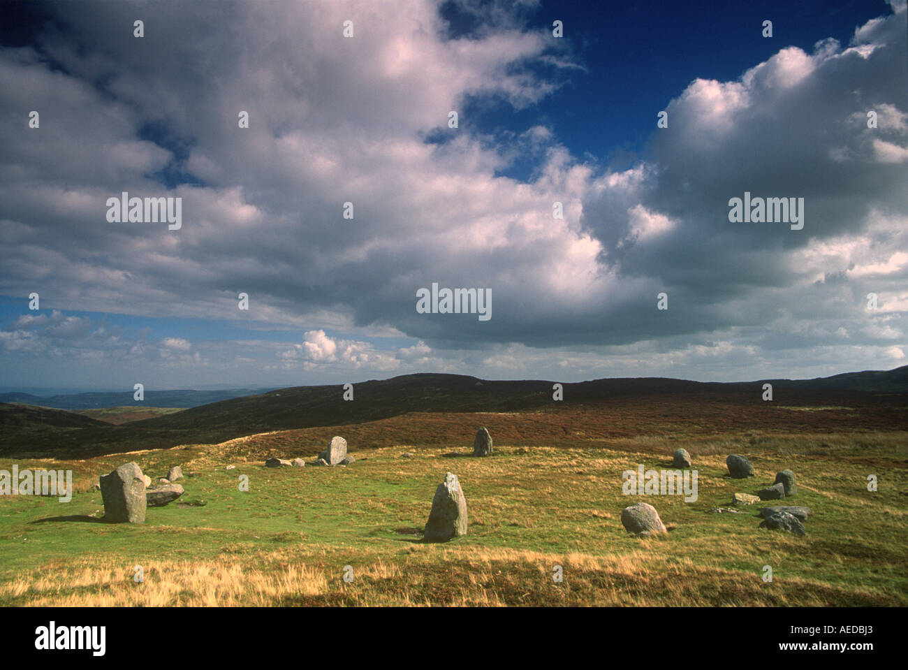 Stone Circle Cefn Coch Penmaenmawr North West Wales Stock Photo