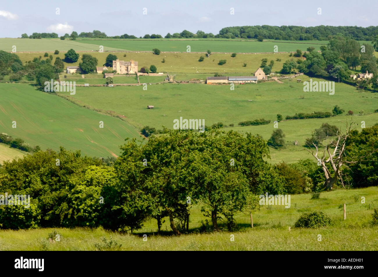 england the midlands the cotswolds view from salters hill cotswold