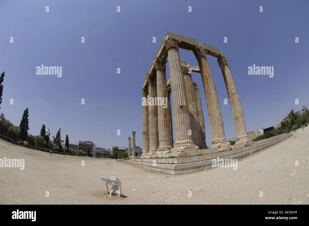 archaeological sites of olympieon olympian shrines shrine temple ruin remains remnant Stock Photo