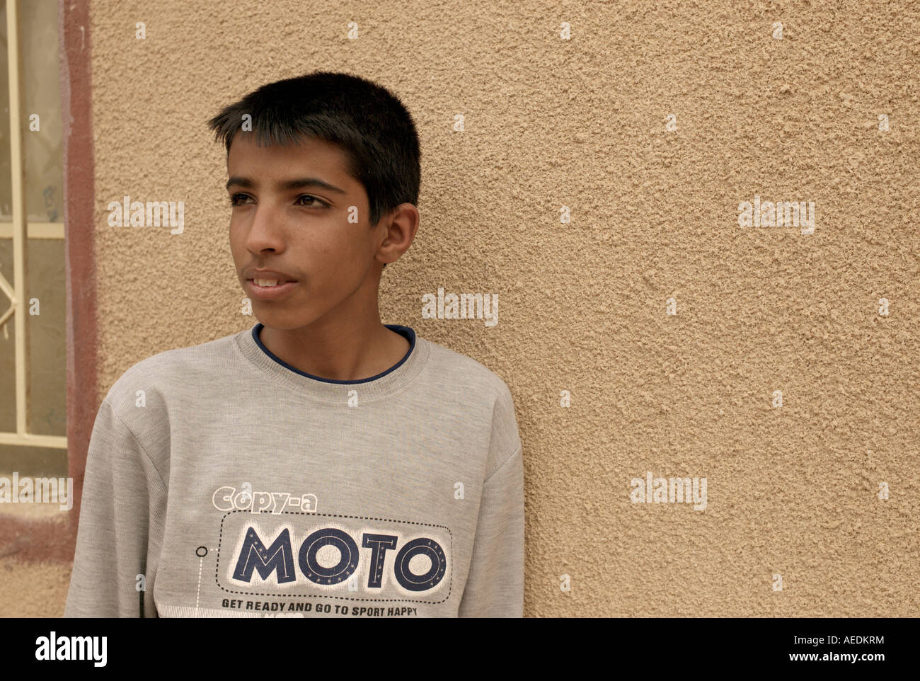 Young Jordanian Boy Stock Photo