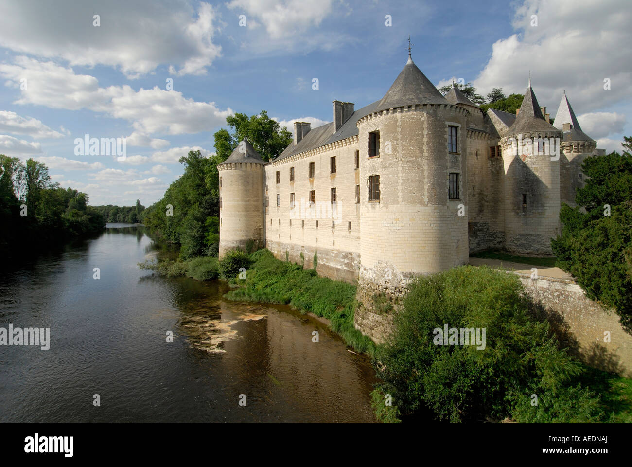 Chateau de la Guerche, river Creuse, sud Touraine, France. Stock Photo