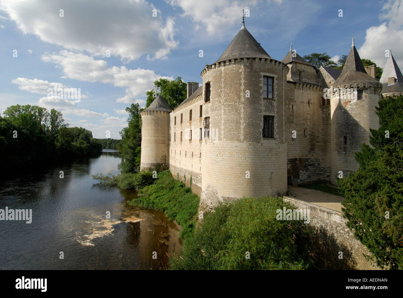 Chateau de la Guerche, river Creuse, sud Touraine, France. Stock Photo