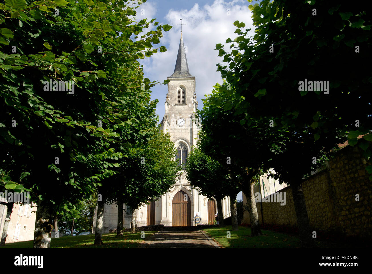Church at Boussay, sud Touraine, France. Stock Photo