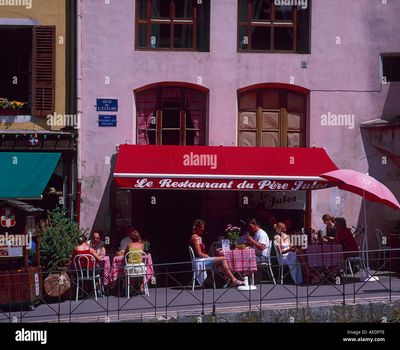 Cafe Annecy Haut Savoie France Stock Photo - Alamy
