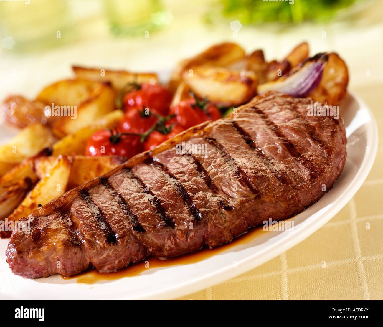 STEAK AND POTATOES Stock Photo Alamy