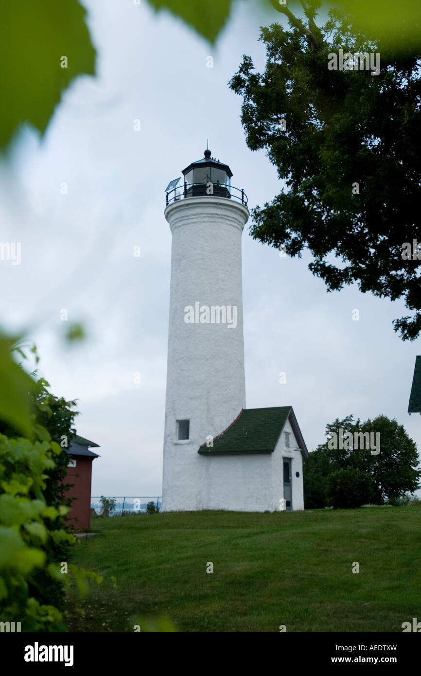 Tibbetts Point Lighthouse Cape Vincent New York Thousand Islands Stock Photo