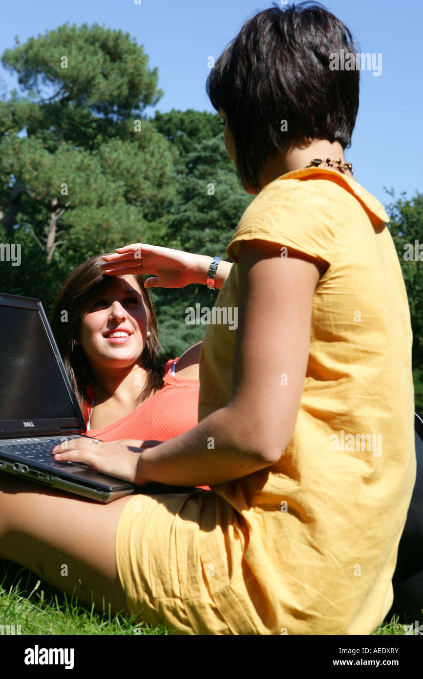 Teenagers Studying Model Released Stock Photo - Alamy