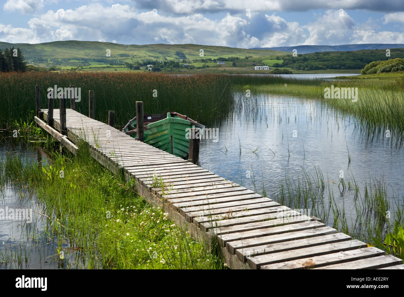 Ireland County Mayo Rowing boat on Lough Nr Westport Stock Photo Alamy