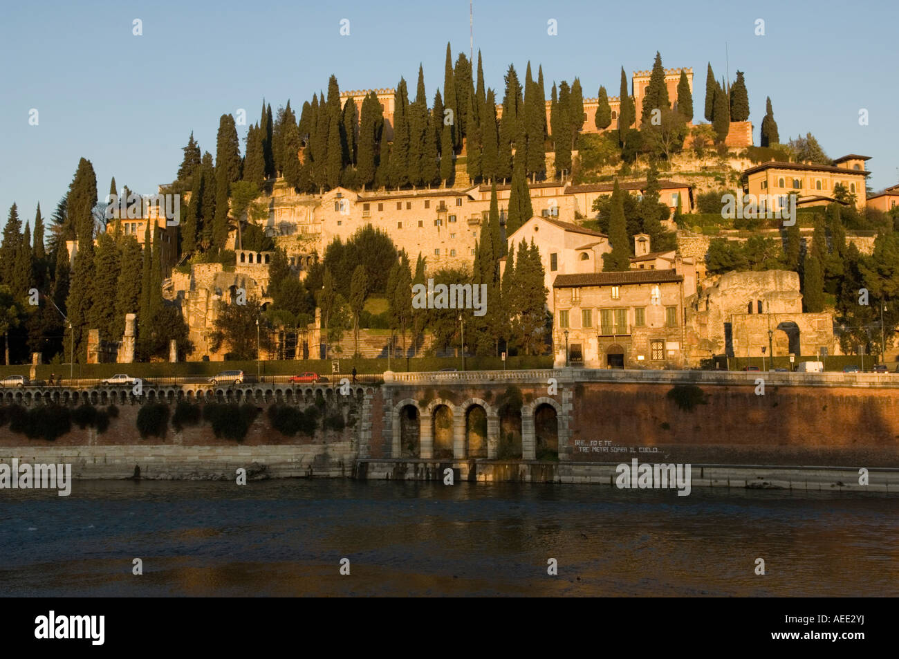 View of the Adige River, Verona, Italy Stock Photo - Alamy