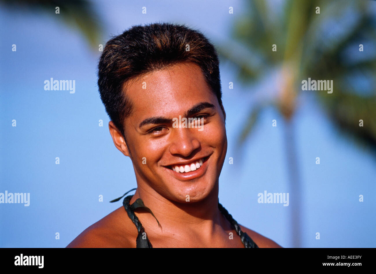 Native Hawaiian Male, Day Stock Photo