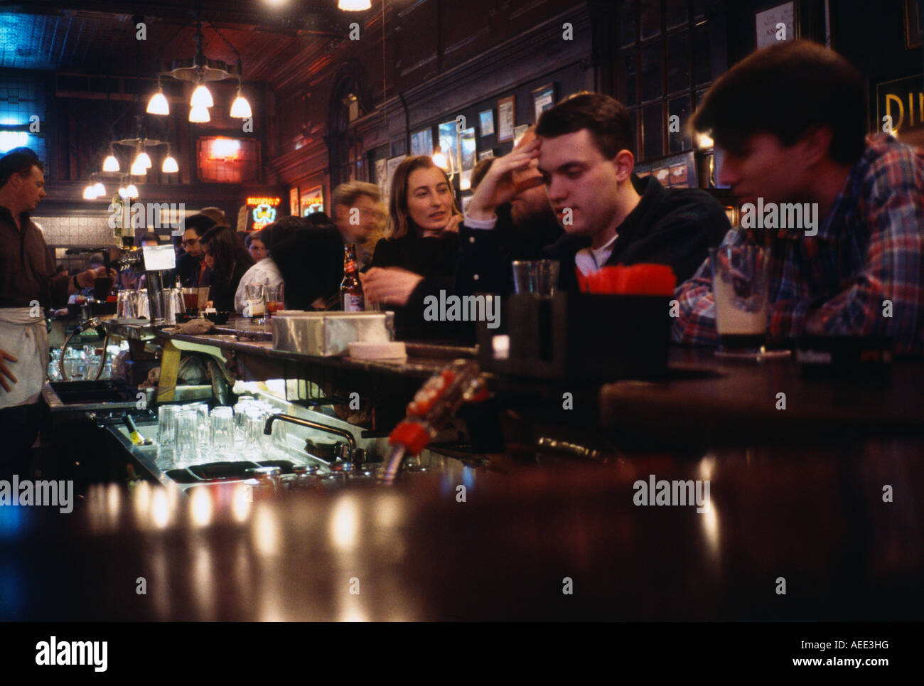 Along the bar Manhattan Stock Photo Alamy