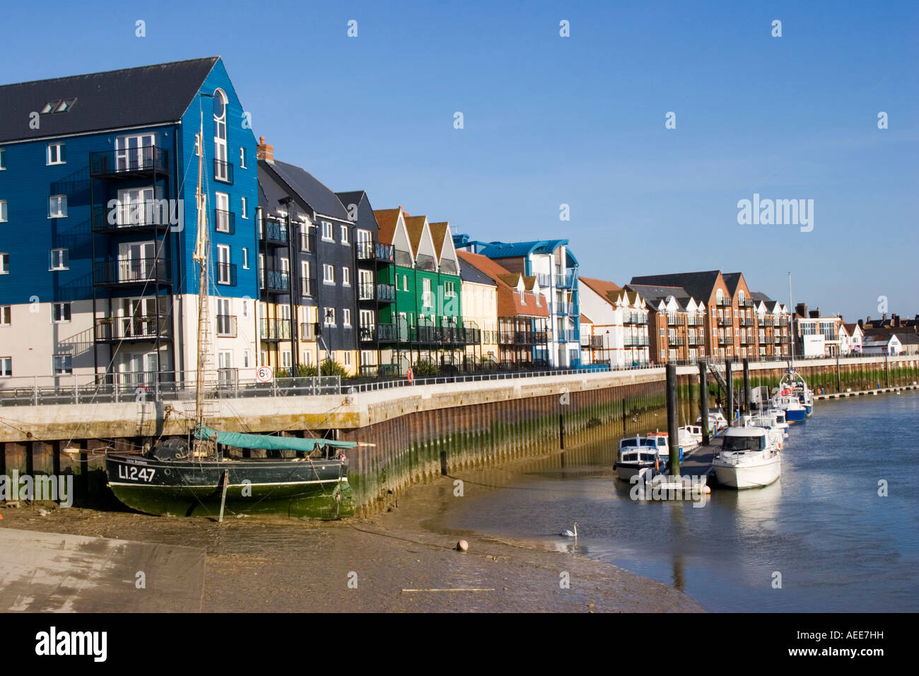 Littlehampton marina harbour and slipway in West Sussex Stock Photo Alamy