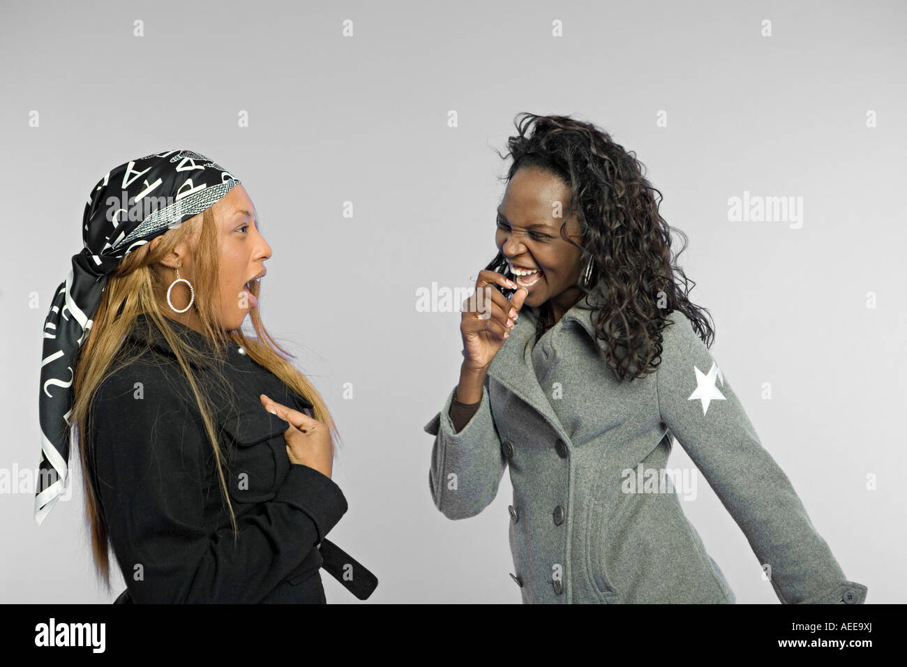 Two friends laughing. Stock Photo