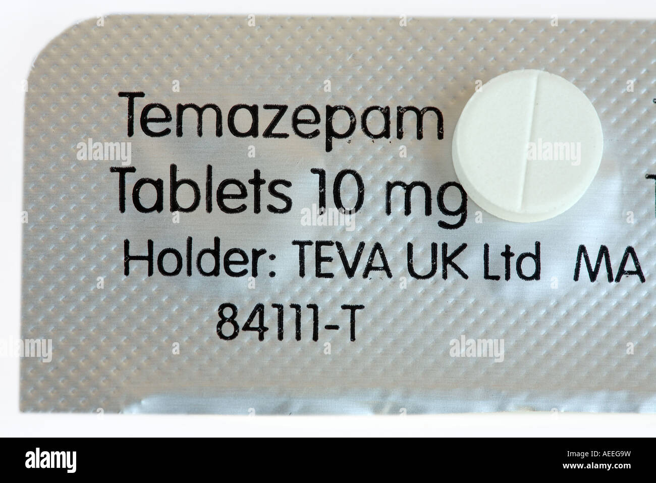 Temazepam tablets, sleeping pill, benzodiazepine Stock Photo - Alamy