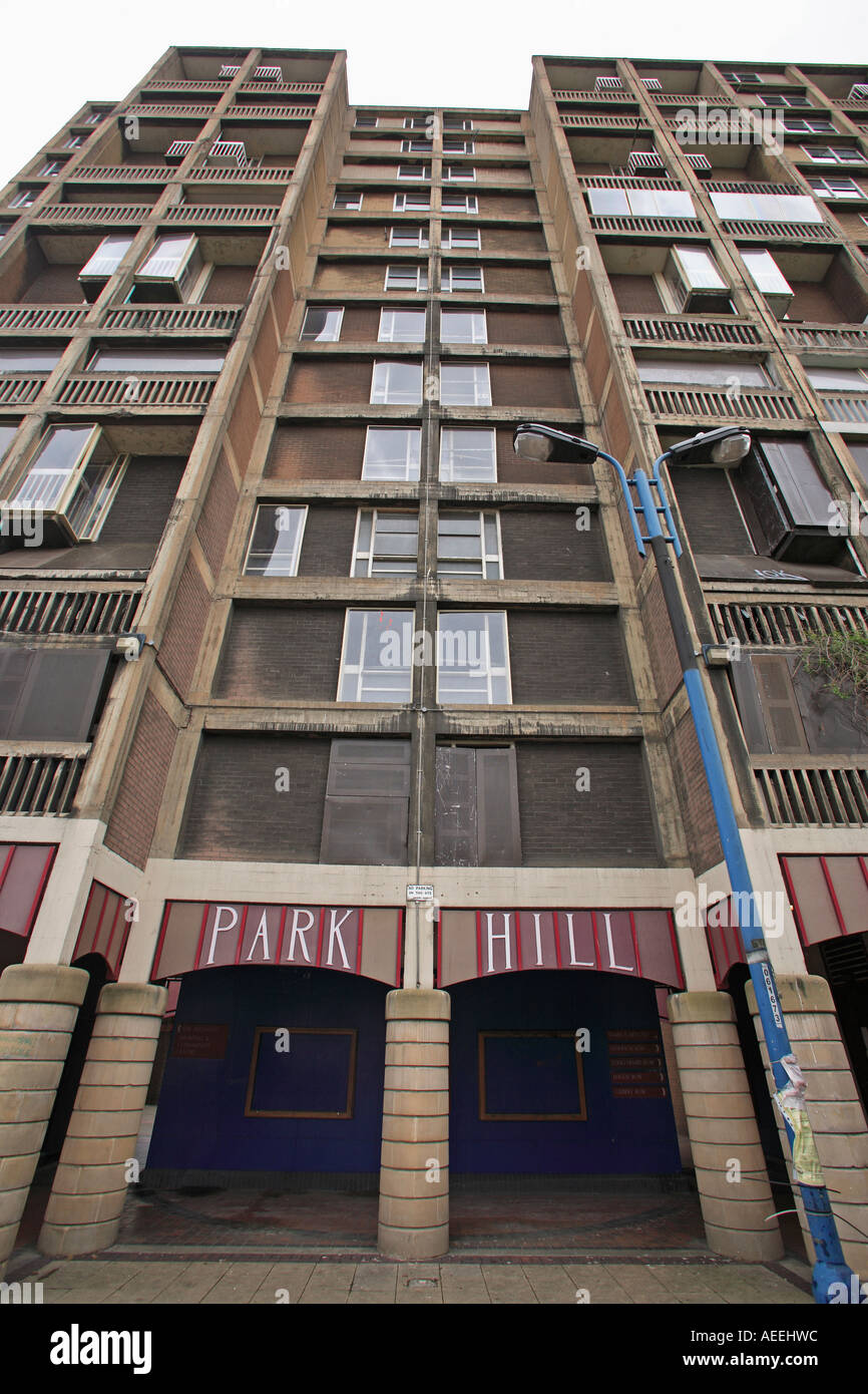 Entrance Park Hill Housing Estate Sheffield Stock Photo Alamy