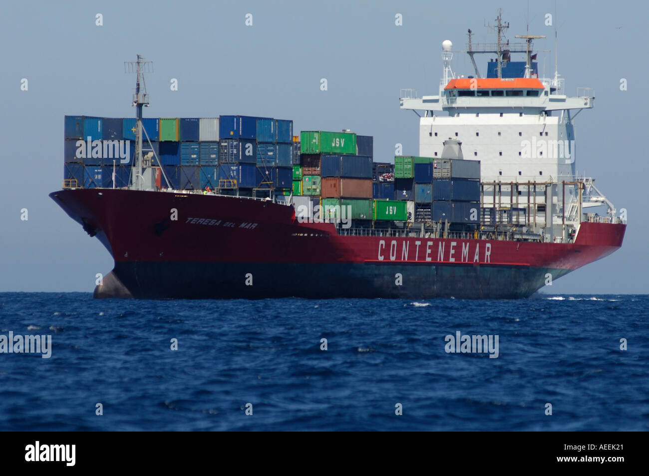 Container ship Mediterranean Sea Spain 18 6 2006 Stock Photo - Alamy
