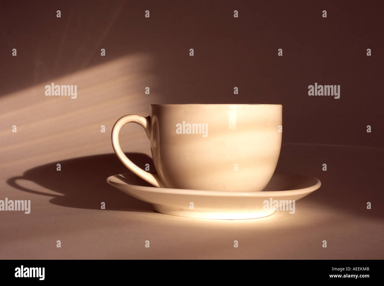 Modern Cup and Saucer Stock Photo