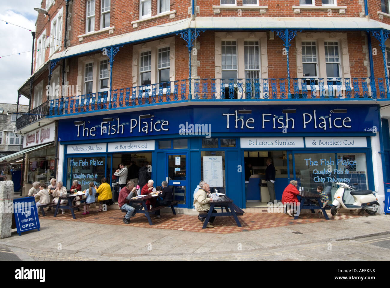 Fish and chip shop in Swanage Dorset England UK Stock Photo