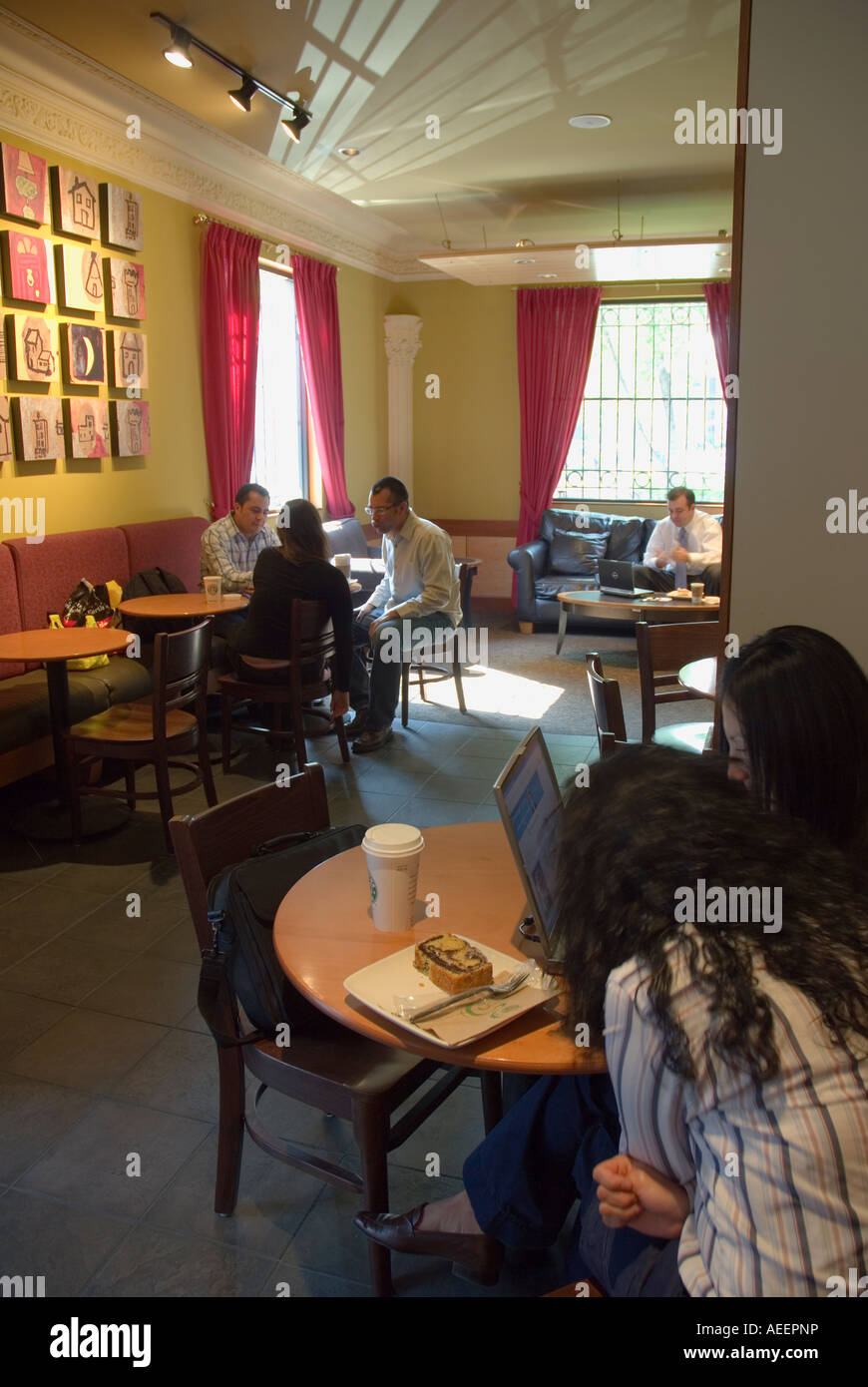 A Starbuck's branch in the up scale Polanco district of Mexico City Stock Photo