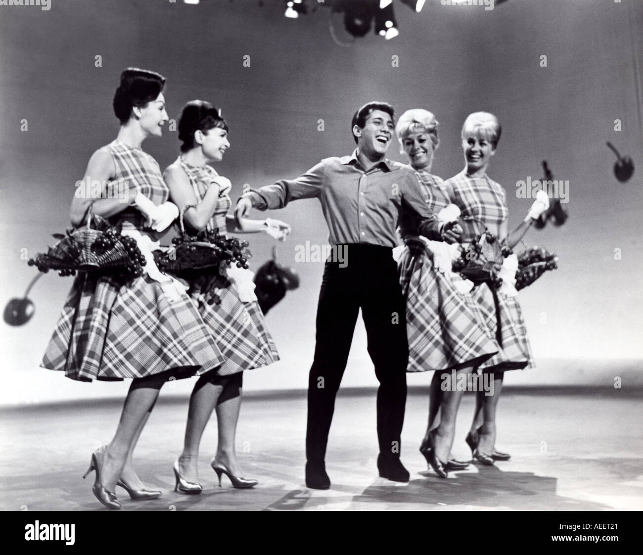 PAUL ANKA on a US TV show in the 1960s Stock Photo