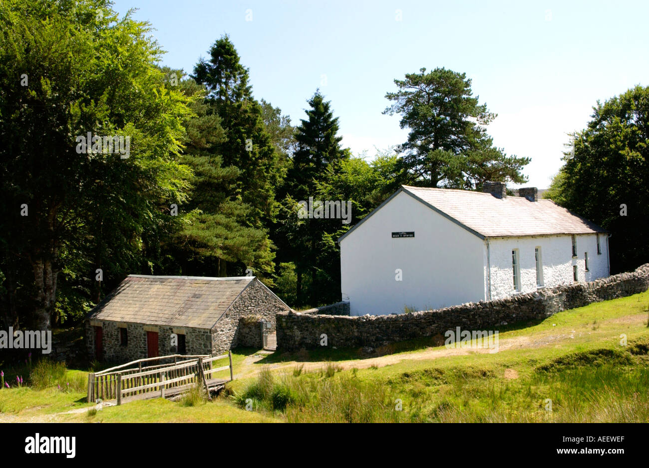 Soar Y Mynydd Welsh Calvinistic Methodist chapel in remote countryside between Tregaron and Llandovery Carmarthenshire Wales UK Stock Photo