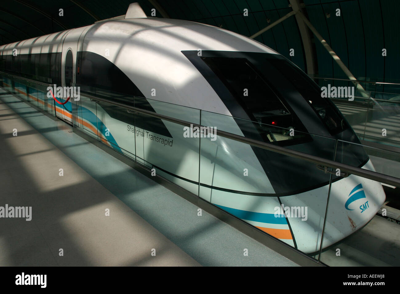 The MAGLEV magnetic levitation train that takes passengers from ...