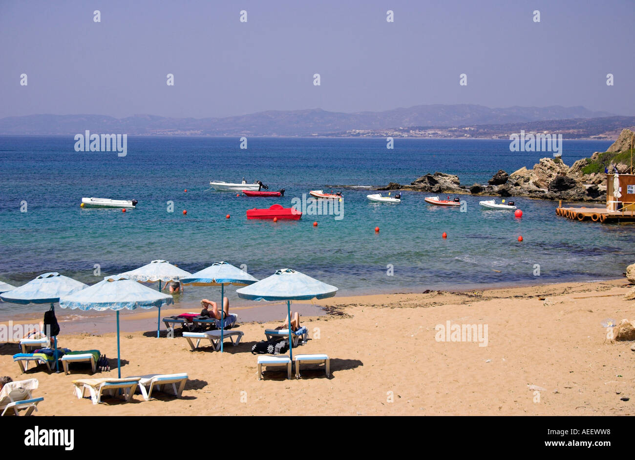 Pefkos Beach Rhodes  Greece Stock Photo
