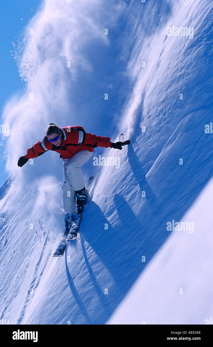 Young woman racing down hi-res stock photography and images - Alamy