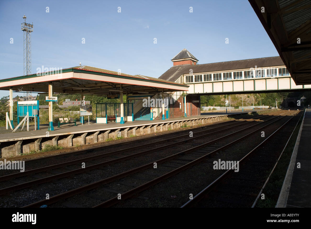 Bangor Railway station, North Wales, United Kingdom Stock Photo Alamy