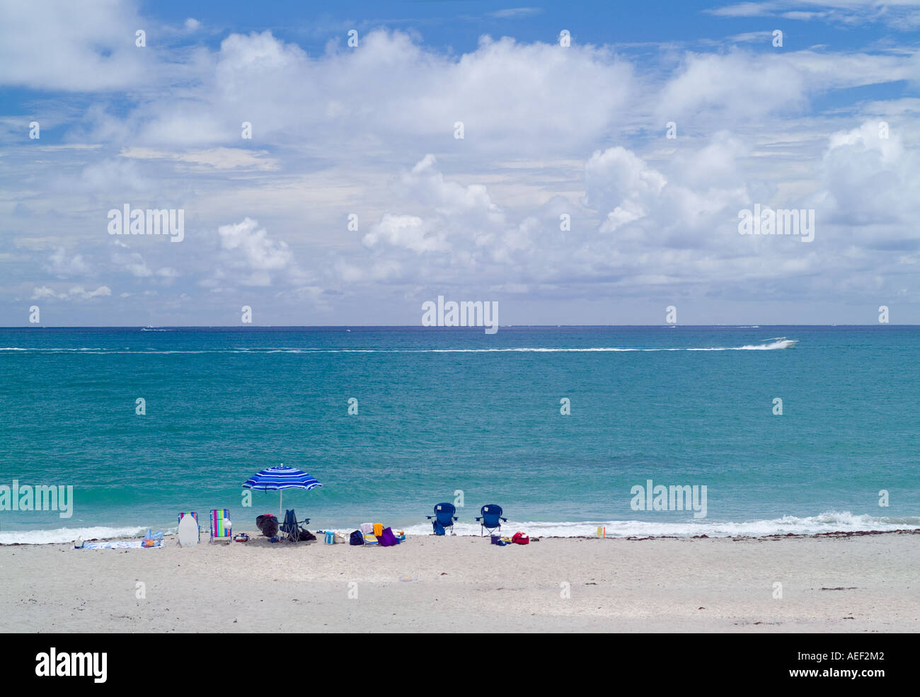 Florida Atlantic Ocean Beach coastal summer beaches Jupiter Florida FL Stock Photo