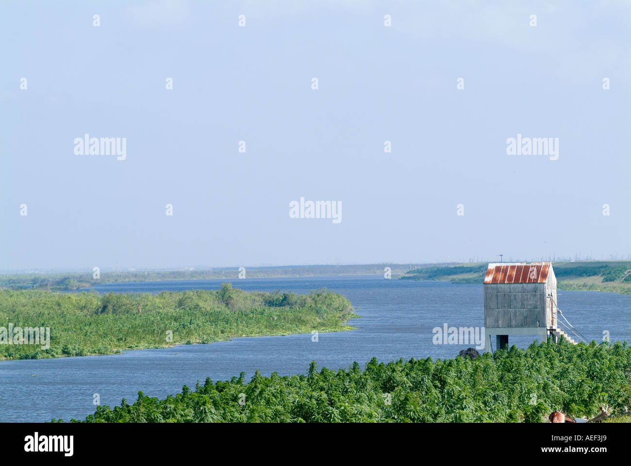 Lake Okeechobee South end Okeechobee Waterway Florida Stock Photo Alamy