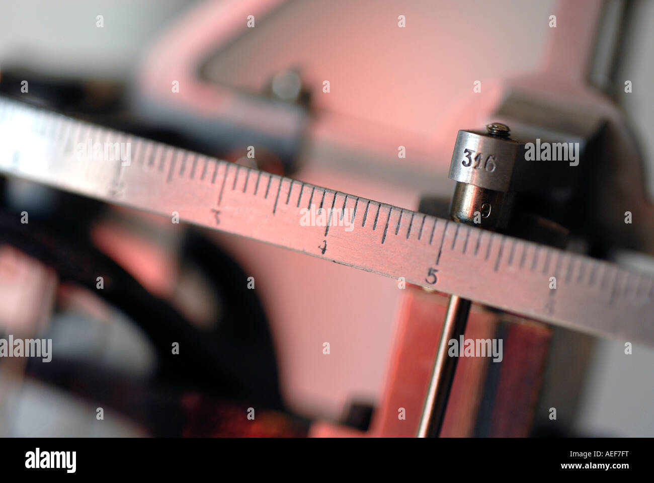 Slider of balance scale Stock Photo Alamy