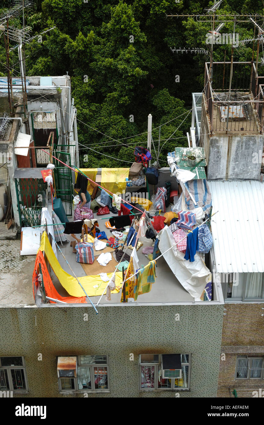 Drying clothes in Sheung Wan, a old neighbourhood next to Central in