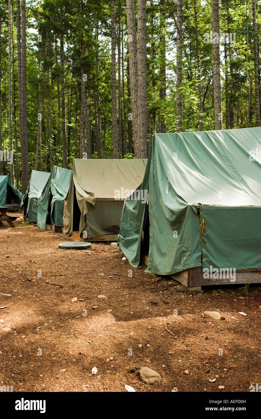 Tents At Summer Camp Stock Photo Alamy
